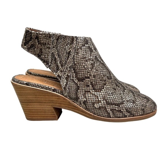 Gentle Souls Harlie Bootie Leather Snake Embossed Slingback Women‎ Size 9.5M - Picture 1 of 10